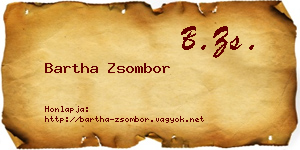Bartha Zsombor névjegykártya