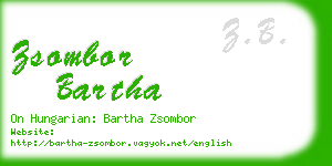 zsombor bartha business card